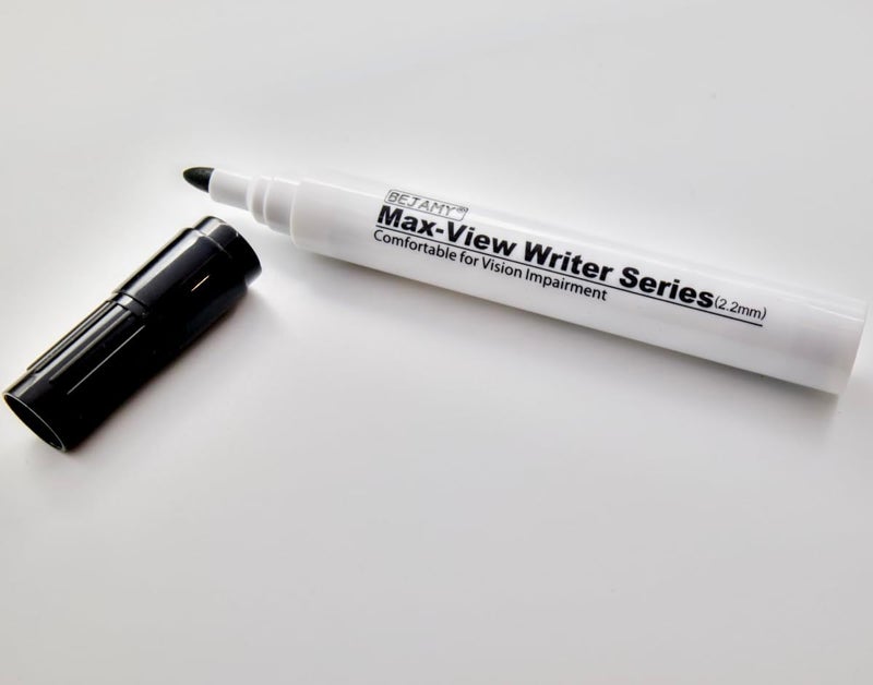 Bejamy (Bullet Tip-2.2mm,PACK of 15,Black Water-Based ink) Max-View Writer Bold Writing Pen, Low Vision Assistive Writing Tool for Visual Impairment,Odorless,Non-Toxic,No Oil,Alcohol Free - Image 4
